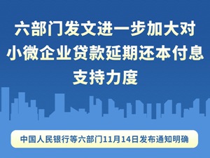 图表：六部门发文进一步加大对小微企业贷款延期还本付息支持力度